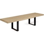 Idmarket - table � manger extensible rectangle phoenix 6 - 12 personnes bois et noir 200 - 300 cm