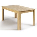 Idmarket - table � manger rectangle georgia 6 personnes imitation h�tre 140 x 90 cm