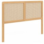 Tte de lit sur pied edhen 140 cm cannage et bois