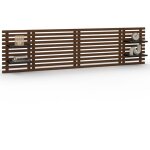 Idmarket - tte de lit suspendue en lattes ava 240 cm bois vieilli et tagres noires