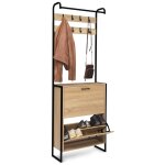 Idmarket - vestiaire d'entre luis meuble chaussures 2 portes design industriel