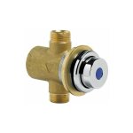 Robinet de lavabo temporis encastr avec raccord  paroi mince idral 08140sp chrom - laiton