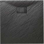 Bac � douche anthracite effet pierre mod. blend 90x90 cm carr�
