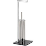 Ensemble de porte - papier et porte - brosse sur pied en verre noir mod. zero