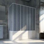 Idralite - pare - baignoire pliante en pvc blanc 70x170 cm latrale h 150 cm mod. flex