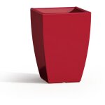 Idralite - pot carr en rsine mod. parodia 33x33 cm h 50 rouge