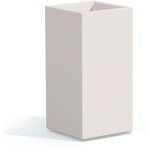 Idralite - pot de fleurs carr jardinire en rsine h 80 mod. cube top 40x40 blanc