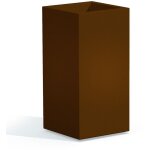 Idralite - pot de fleurs carr jardinire en rsine h 80 mod. cube top 40x40 bronze