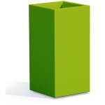Idralite - pot de fleurs carr jardinire en rsine h 80 mod. cube top 40x40 vert