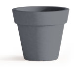Idralite - pot de fleurs rond avec soucoupe en r�sine h 45 mod. begonia tondo gris