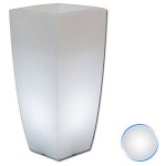Idralite - pot lumineux carr mod. agave 40x40 cm h 70 avec lampe blanche