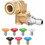 Ikodm - coupleur pivotant pour nettoyeur haute pression, rotation  180, 4500psi, connexion rapide 1 ...