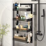 Etagere douche a suspendre  4 niveaux, etagere douche a suspendre, tagre de salle de bain avec crochets, ...