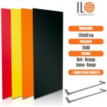 Radiateur lectrique plat panneau rayonnant en verre 120x60cm 750w convertible en sche serviette couleur ...