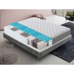 Matelas 80x200 � ressorts ensach�s - � m�moire de forme avec 9 zones diff�renci�es orthop�die - anatomique ...