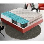 Ilovesleep - matelas 90x200 � ressorts ensach�s - m�moire de forme � 9 zones