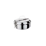 Ilsa - bote  lunch ronde en acier inoxydable 20 cm avec 2 assiettes 5011