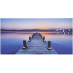 Image led sur toile illumine tableau mural minuterie pont horloge murale 110x55cm 040003566