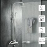 Imex products - colonne de douche anti - calcaire blanc mat imex milos stick bdys045 / bl
