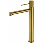Imex - mitigeur lavabo bec haut or bross line