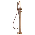 Robinet baignoire lot curved  poser or rose brosschromnoir matcanon de fusilor brossor rose bross ...