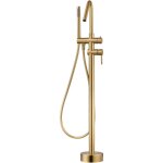 Imex robinet de bain en acier et laiton finition or brosse avec cartouche ceramique �35 mm flexible pvc ...