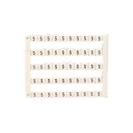Imo - lot de 50 tiquettes de marquage blanche 5x5mm, impression '5'
