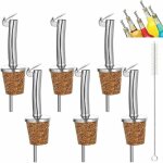 Incutex 5x bouteille verseur lige avec couvercle verseur bouteille huile verseur spiritueux vin huile ...