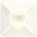 Index - boite de 100 - base adhesive deux voies, pour collier de serrage - nylon 19 x 19 - blanc