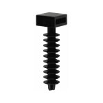 Taquet collier noir - boite de 100 �6 mm