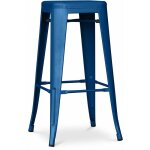 Privatefloor - tabouret de bar - design industriel - 76cm - nouvelle �dition - stylix bleu fonc�