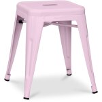Tabouret design industriel - 45cm - nouvelle edition - stylix rose p�le