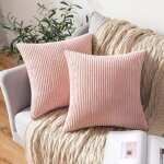 Ineasicer - lot de 2 decorative housse de coussin en velours côtelé canapé taie d'oreiller douce pour ... Ineasicer - lot de 2 decorative housse de coussin en velours côtelé canapé taie d'oreiller douce pour ...