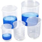 Ineasicer - 5 pcs bcher gradu 50 / 100 / 150 / 250 / 500ml verres doseurs en plastique transparent ...