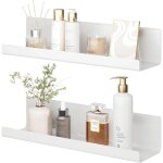 Ineasicer ensemble de 2 tagre murale, pas de perage, tagre flottante, tagre en acrylique blanc ...