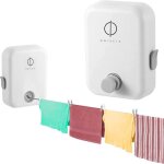 Ineasicer etendoir  linge mural rabattable gain de place, corde  linge rtractable pour interieur exterieur, ...
