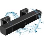 Ineasicer mitigeur de douche noir en laiton avec bouton de scurit 38 c, mitigeur thermostatique avec ...
