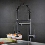 Ineasicer - noir robinet cuisine avec douchette extractible 2 fonctions bec pivotant  360 robinetterie ...