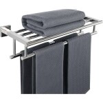 Ineasicer - porte - serviettes salle de bain porte - serviettes mural double barres porte - serviettes ...