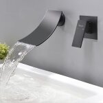 Ineasicer - robinet mitigeur murale lavabo m�langeur salle de bain avec cascade bec extra - large robinet ...
