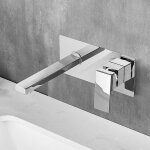 Ineasicer - robinet mural lavabo, mitigeur encastrable lavabo avec grand bec, robinet encastr lavabo, ...