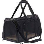 Ineasicer - sac de transport chat chien, portable pliable cage de transport animal, noir Ineasicer - sac de transport chat chien, portable pliable cage de transport animal, noir