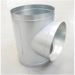 T� in�gal � 90� acier galvanis� diam�tre 400 - 355mm pour raccord de conduits de ventilation atlantic ...