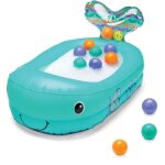 Infantino - baignoire gonflable baleine - balles de jeu et thermetre int�gr� - 76 x 45 cm