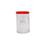 Inferramenta - cf 6 bocaux en verre avec bouchon ortes de 5kg blanc pour pot alimentaire