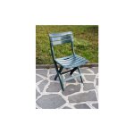 Inferramenta - chaise fauteuil en ra sine pliante verte cm 49x42x78h pour externe interne