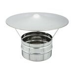 Tuttacasa - chapeau fixe chinois de chemina e chemina e de chemina e en acier galvanisa de 10 cm Tuttacasa - chapeau fixe chinois de chemina e chemina e de chemina e en acier galvanisa de 10 cm