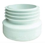 Joint de manchon droit de remplacement pour cuvette de toilette en caoutchouc blanc