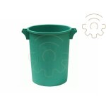 Poubelle en pvc de 100 litres 53x66h cm empilable sans couvercle vert