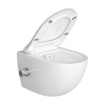 Infinitio wc sans bride avec fonction bidet thermostatique + abattant softclose (satinf011rrexpbfct) ...